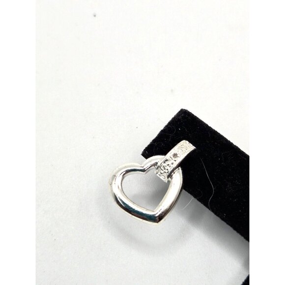 Sterling Heart Dangle Stud Earrings NIB comes with Grey Velvet box .75" - Picture 7 of 10